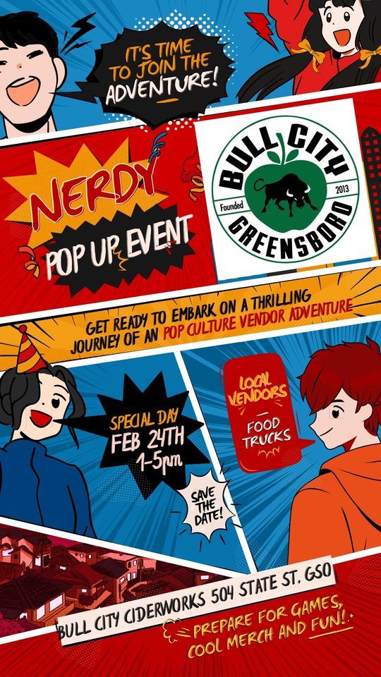 Nerdy Pop Up Event at Bull City Ciderworks Greensboro