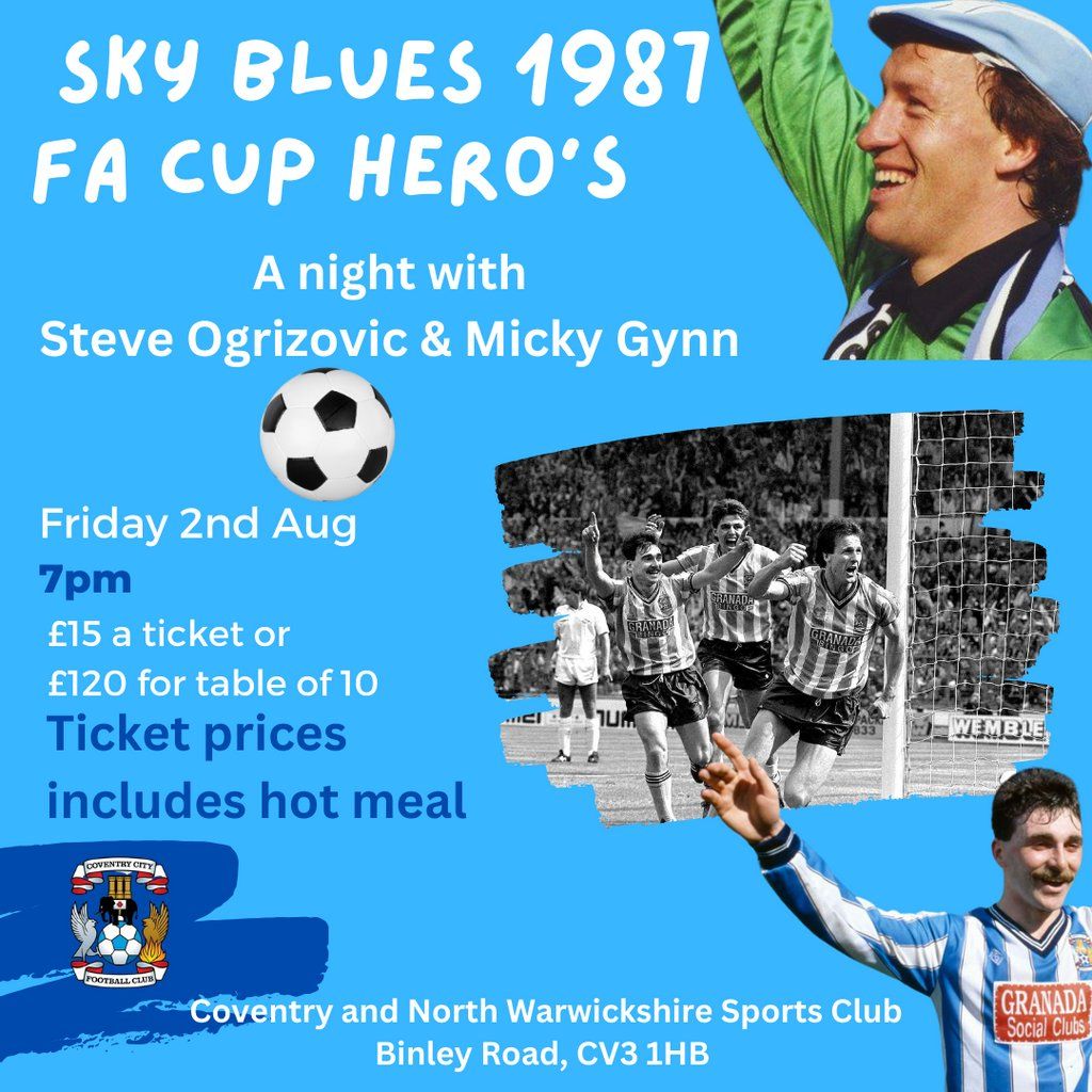 A Night with Micky Gynn & "Oggy" Q&A night with 1987 Cup Winners
