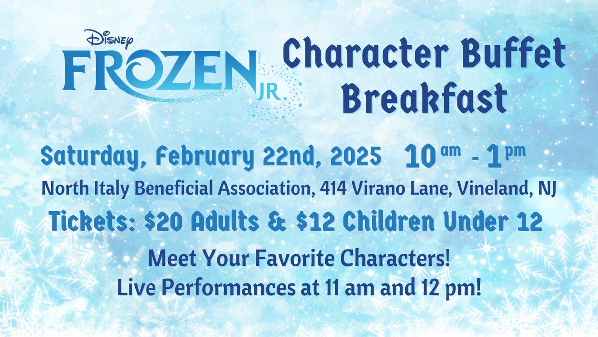 Frozen Jr. Character Buffet Breakfast