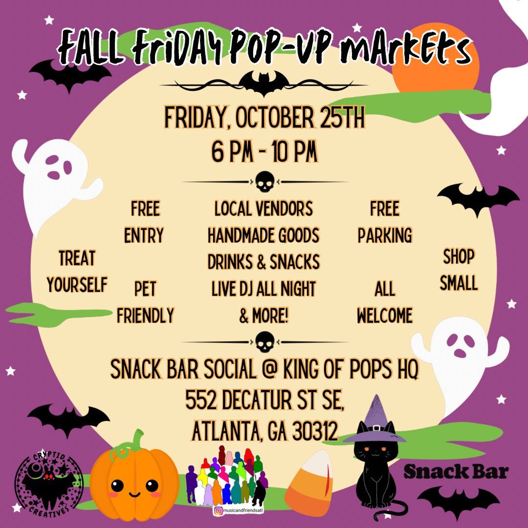 Fall Friday Pop-Up Market: Shop Spooky at SnackBar Social!