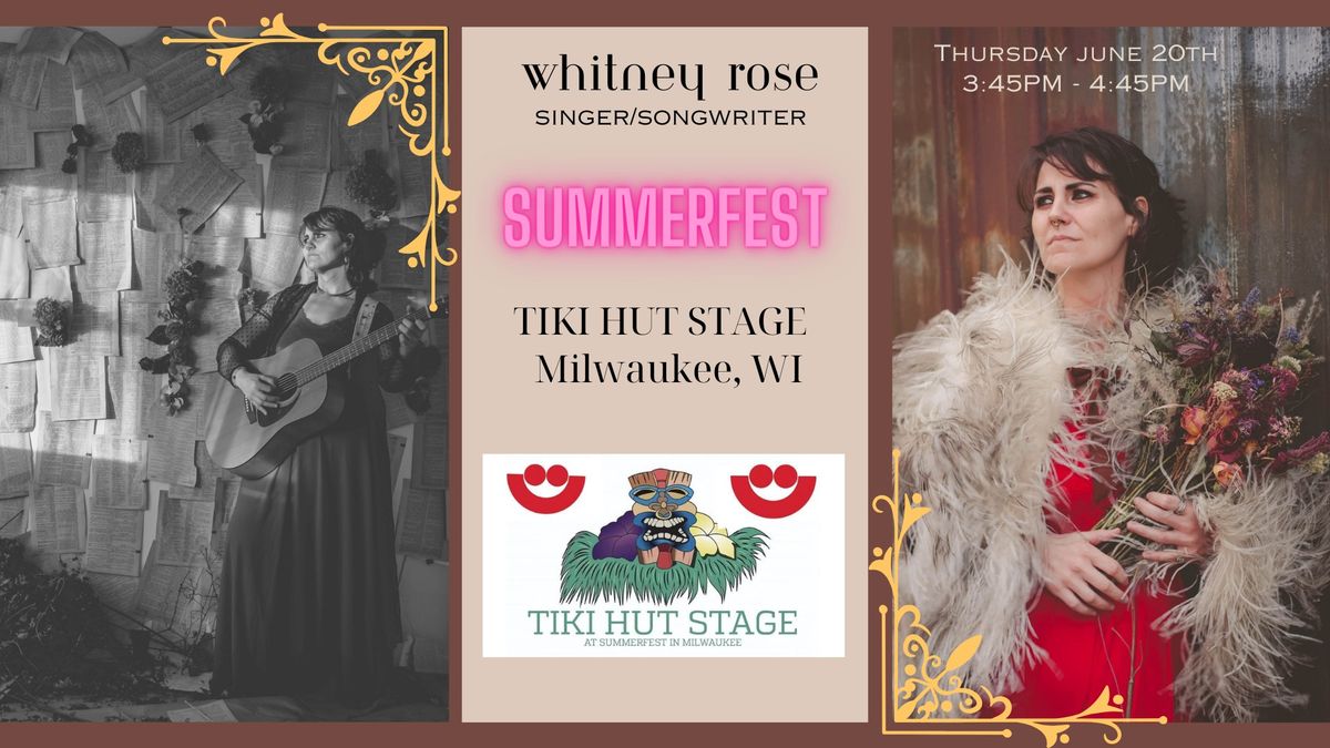 Whitney Rose LIVE at the Tiki Hut Stage Summerfest