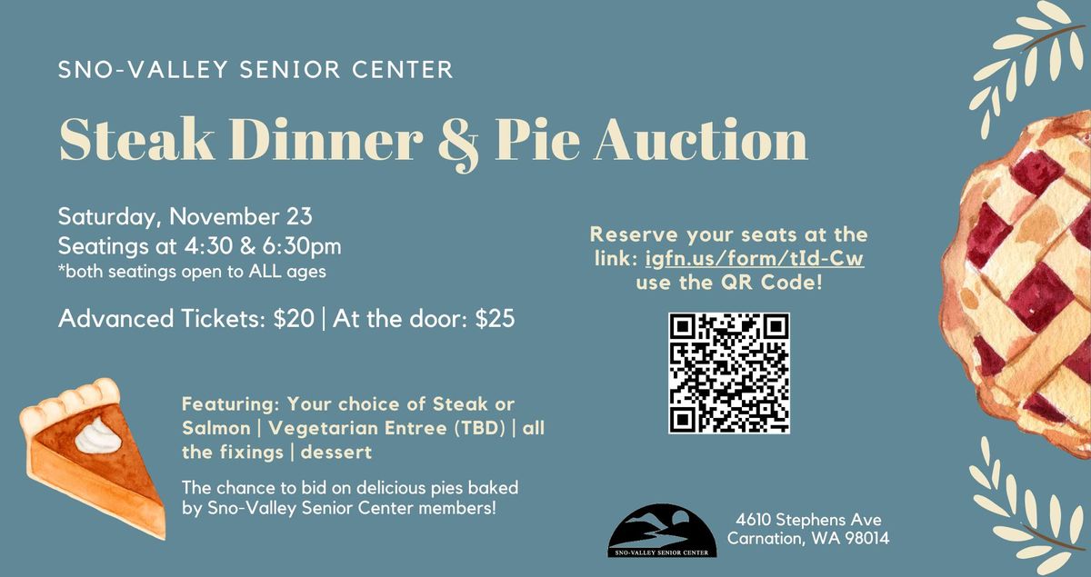 Annual Steak Dinner & Pie Auction