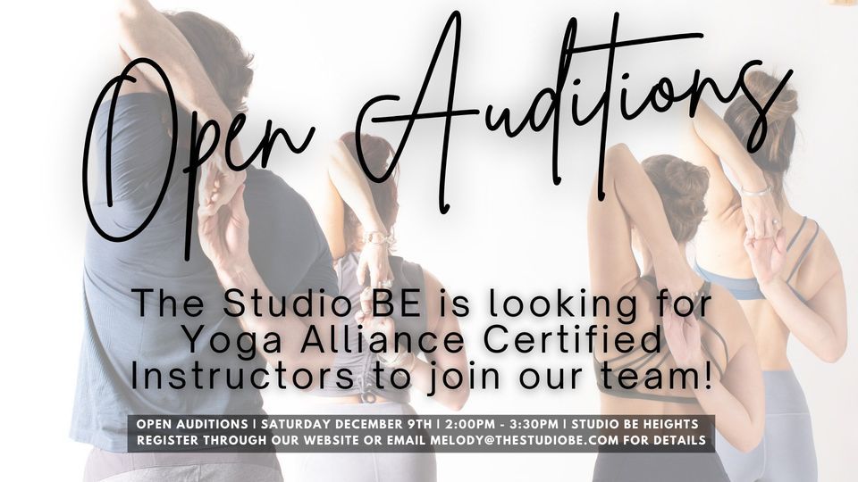 OPEN AUDITIONS - Yoga Teachers