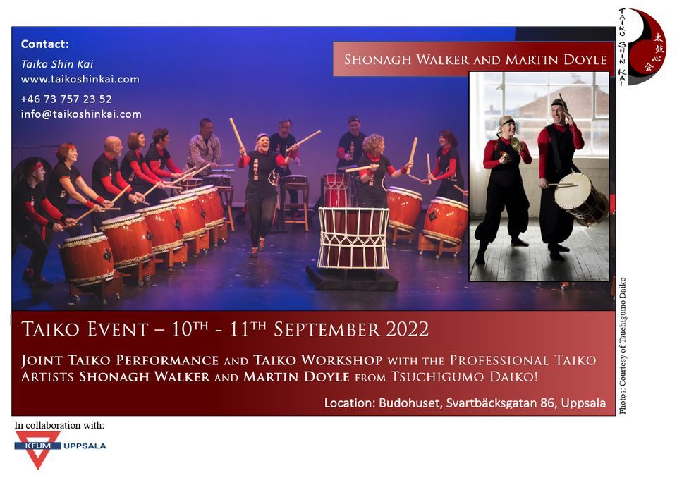 Taiko Workshops with Shonagh Walker and Martin Doyle from Tsuchigumo ...