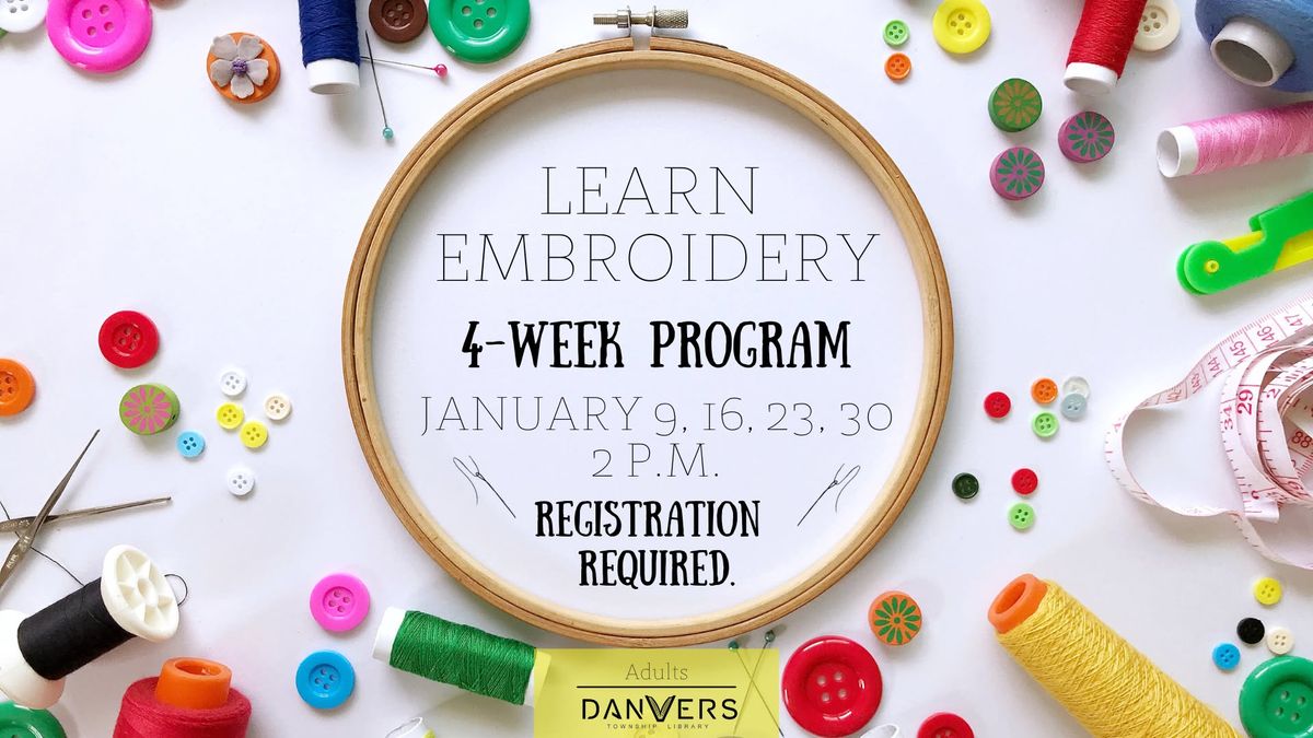 Learn to Hand Embroider in 4 Weeks!