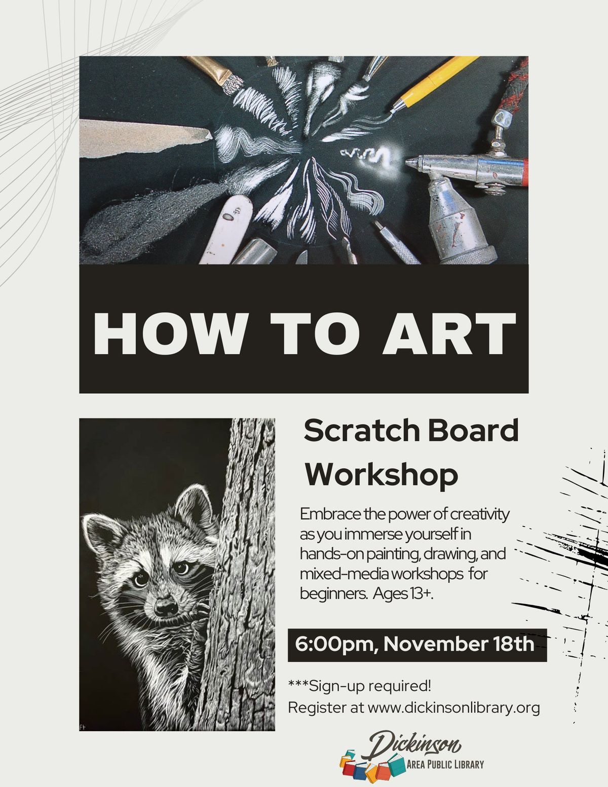 How to Art: Scratch Board Workshop