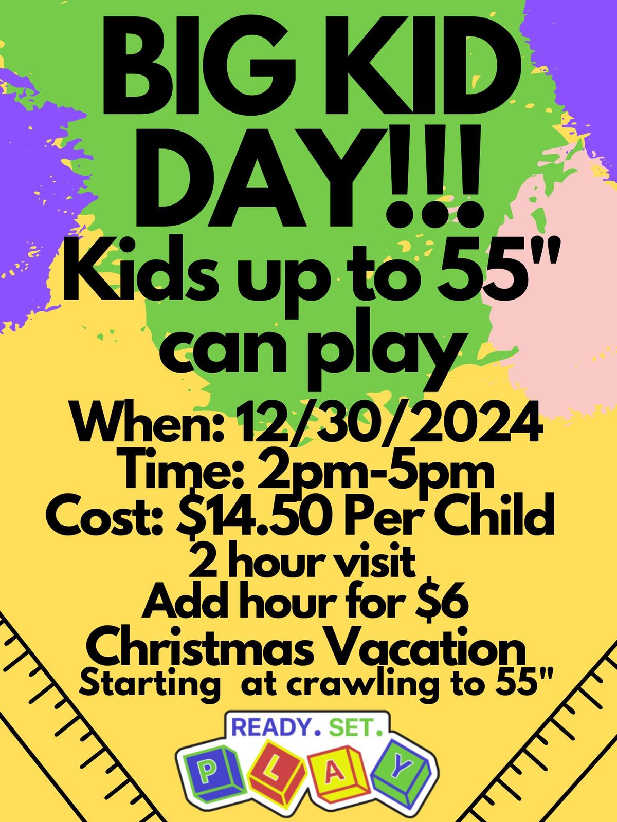 BIG KID DAY: Christmas Vacation (Up to 55") 