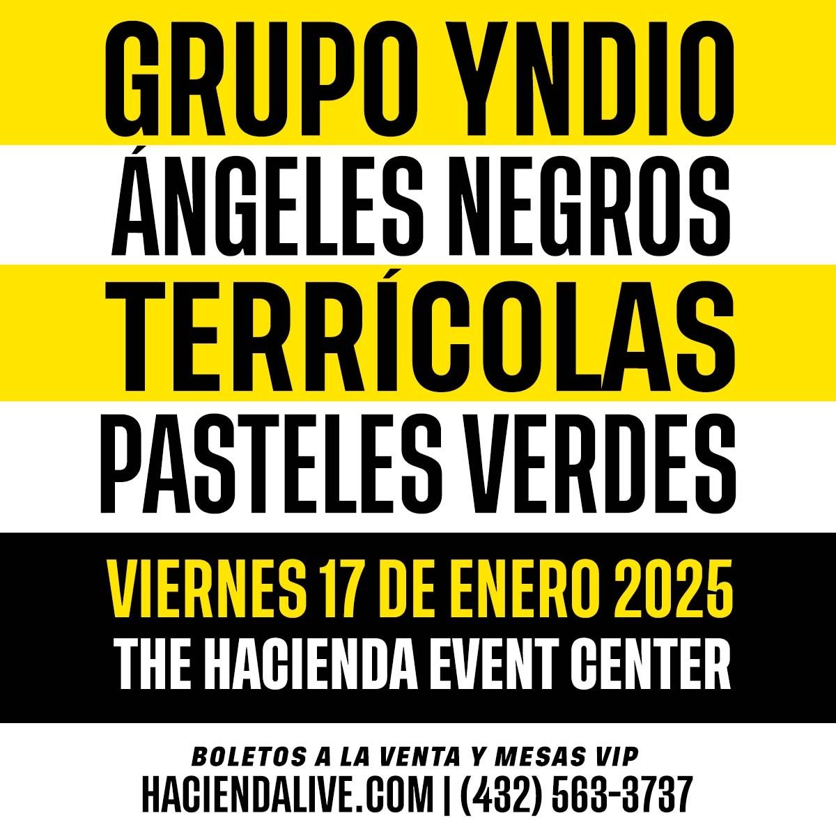 Grupo Yndio, Angeles Negros, Terricolas y Pasteles Verdes