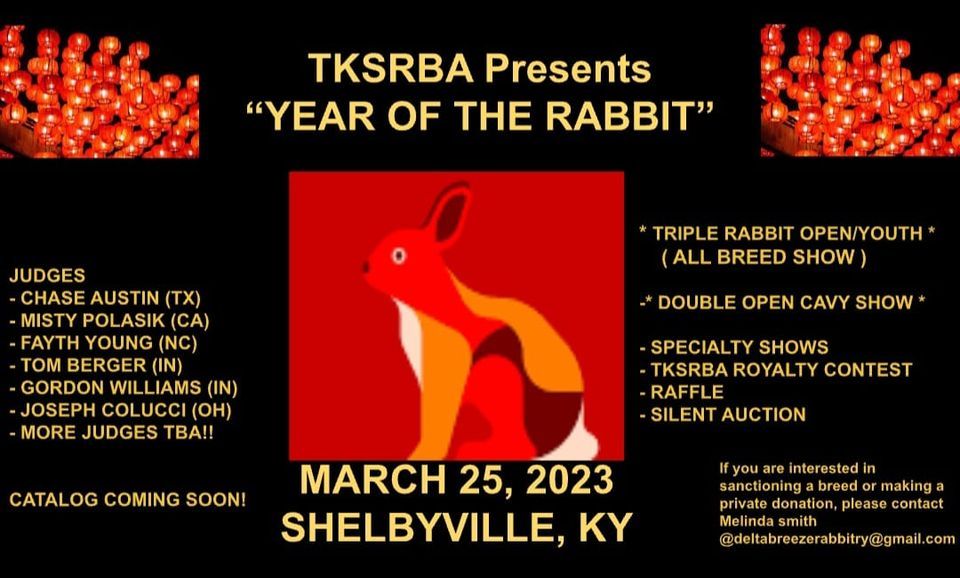 TKSRBA YEAR OF THE RABBIT SHOW, Shelby County Fair and Horse Show