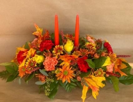 2 Candle Thanksgiving Centerpiece 