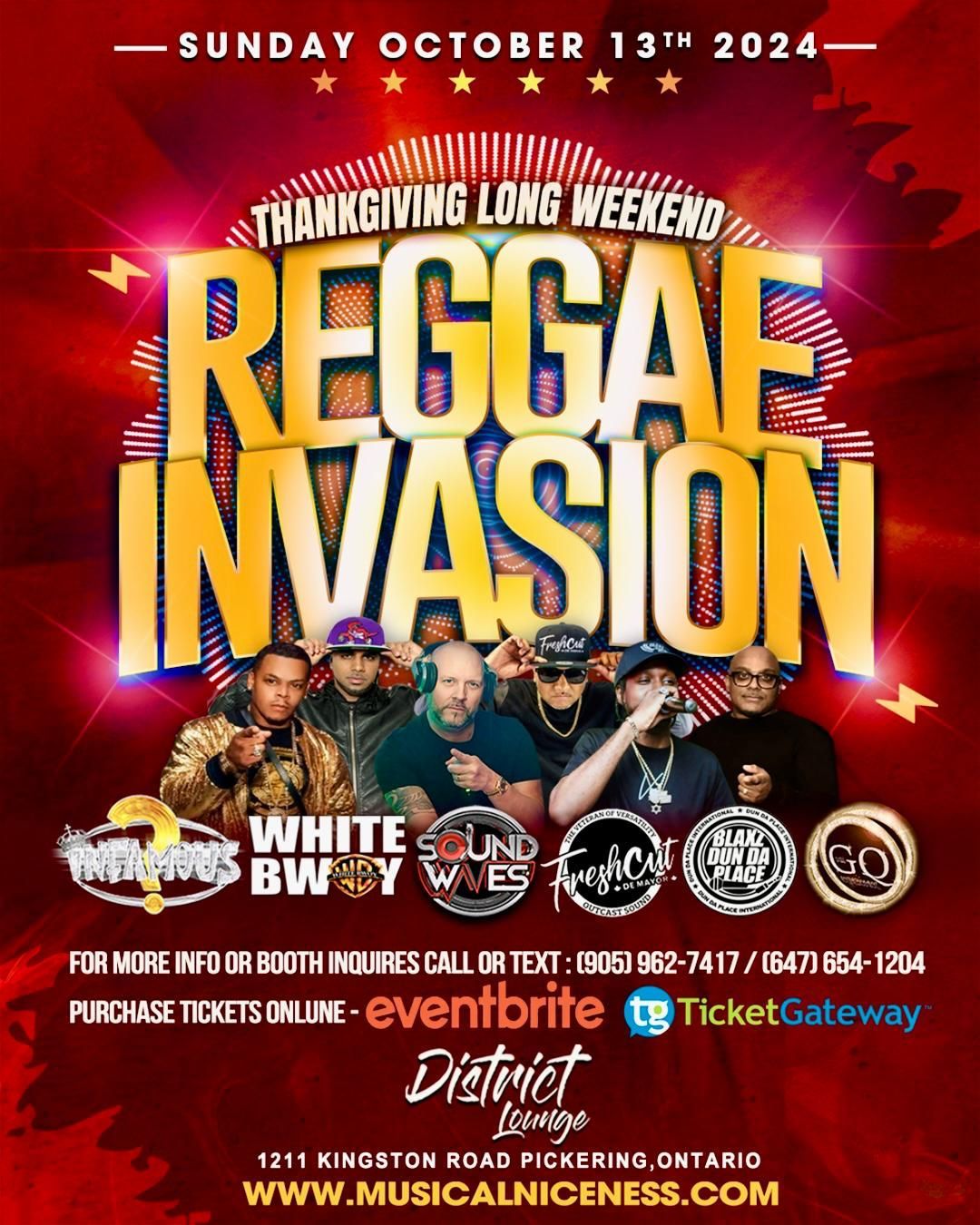 Reggae Invasion: Thanksgiving Sunday