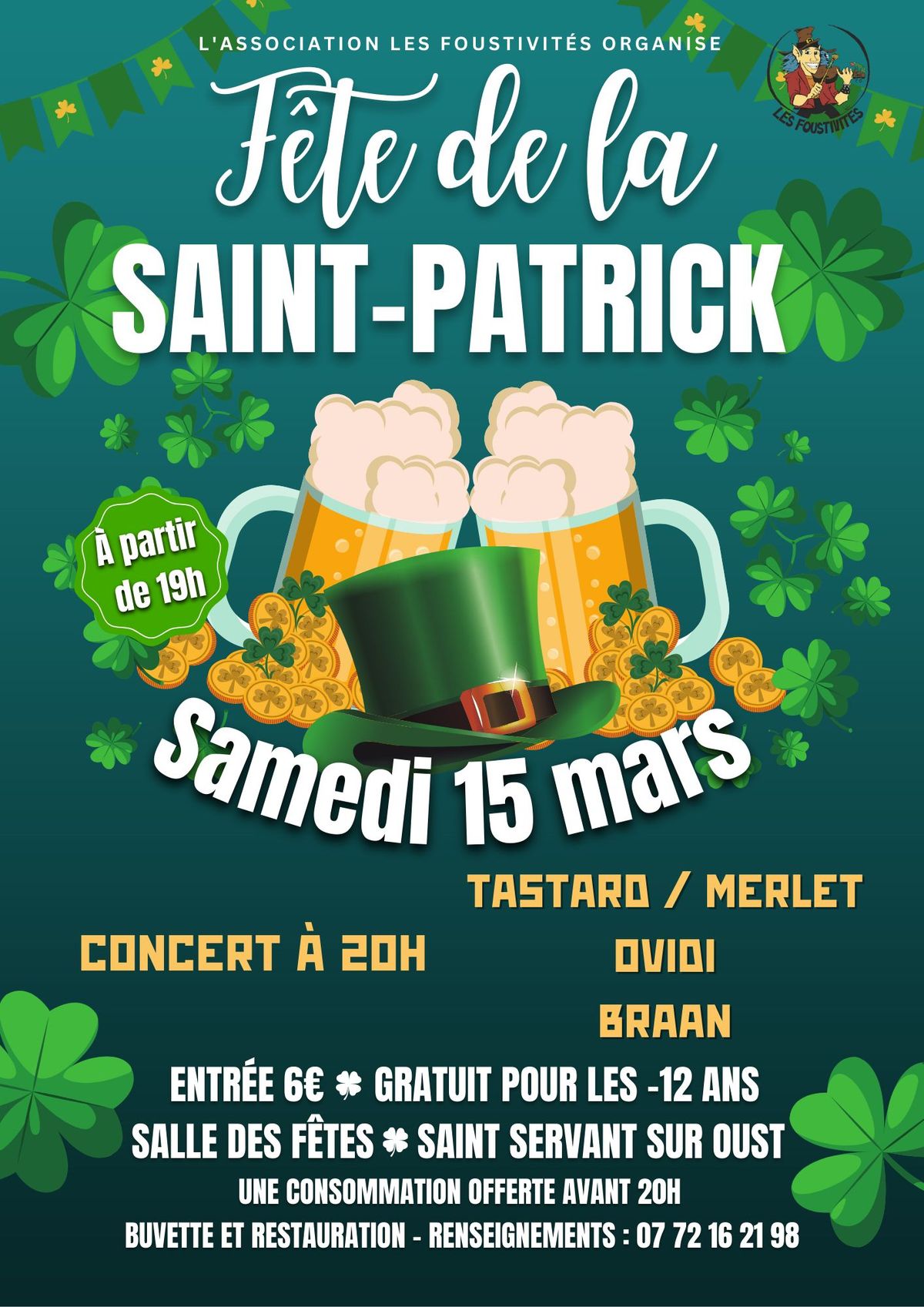 Soir\u00e9e St Patrick Saint Servant \ud83c\udf7b\ud83c\udf40