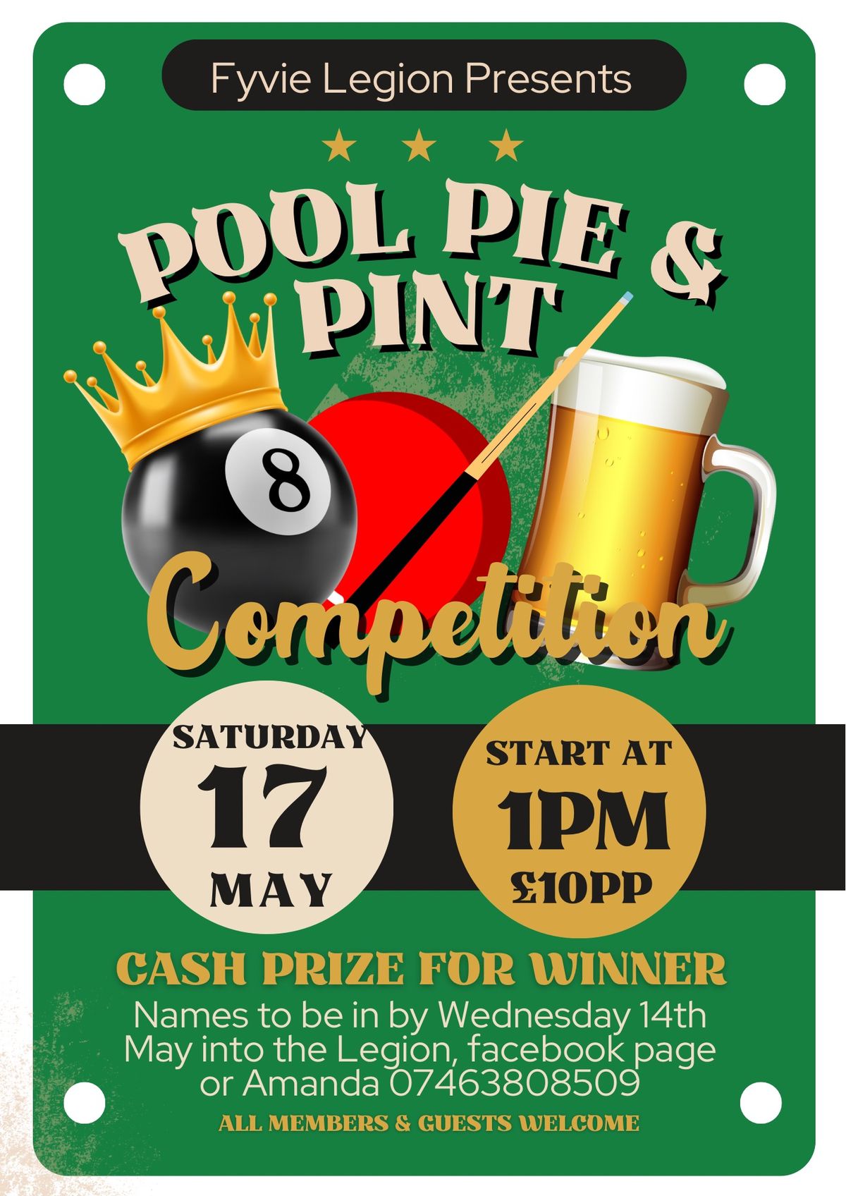 Pool Pie and Pint Day