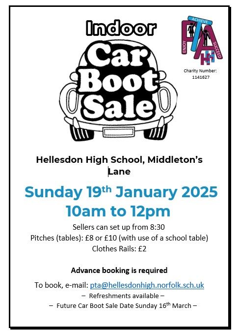 HHS PTA Indoor Car Boot Sale