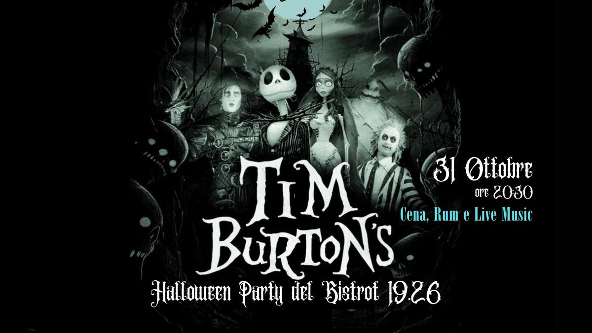 Cena, Rum e Live Music "Tim Burton's Halloween Party"