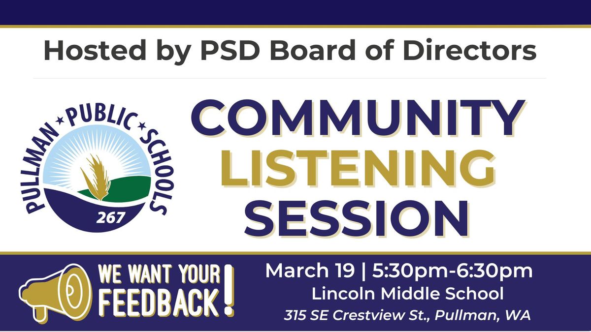 Community Listening Session Hosted by PSD Board of Directors