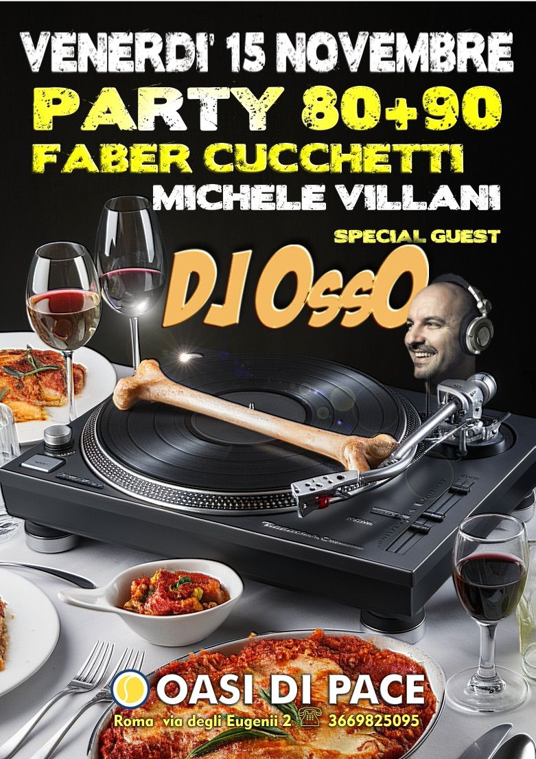 Party80 15.11: Dj Osso con Faber Cucchetti