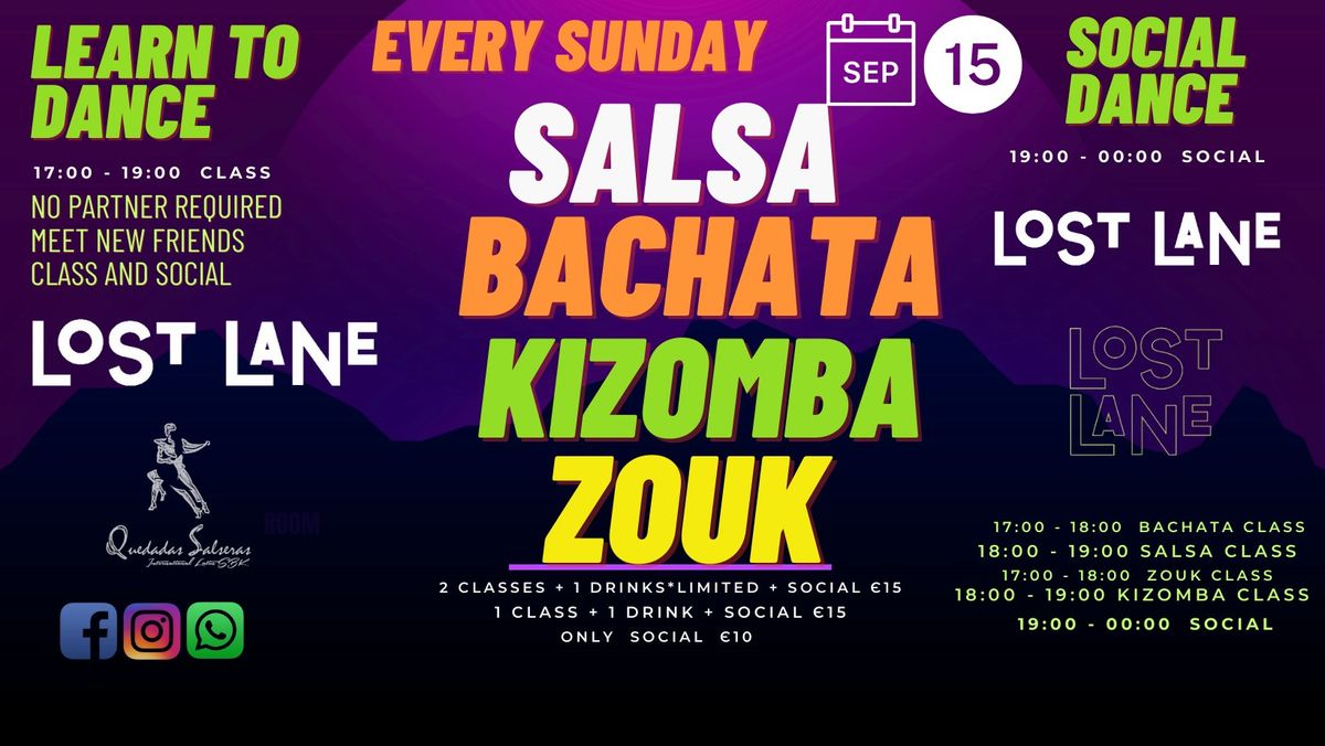 SALSA & BACHATA & KIZOMBA - CLASSES & PARTY SBK - DUBLIN