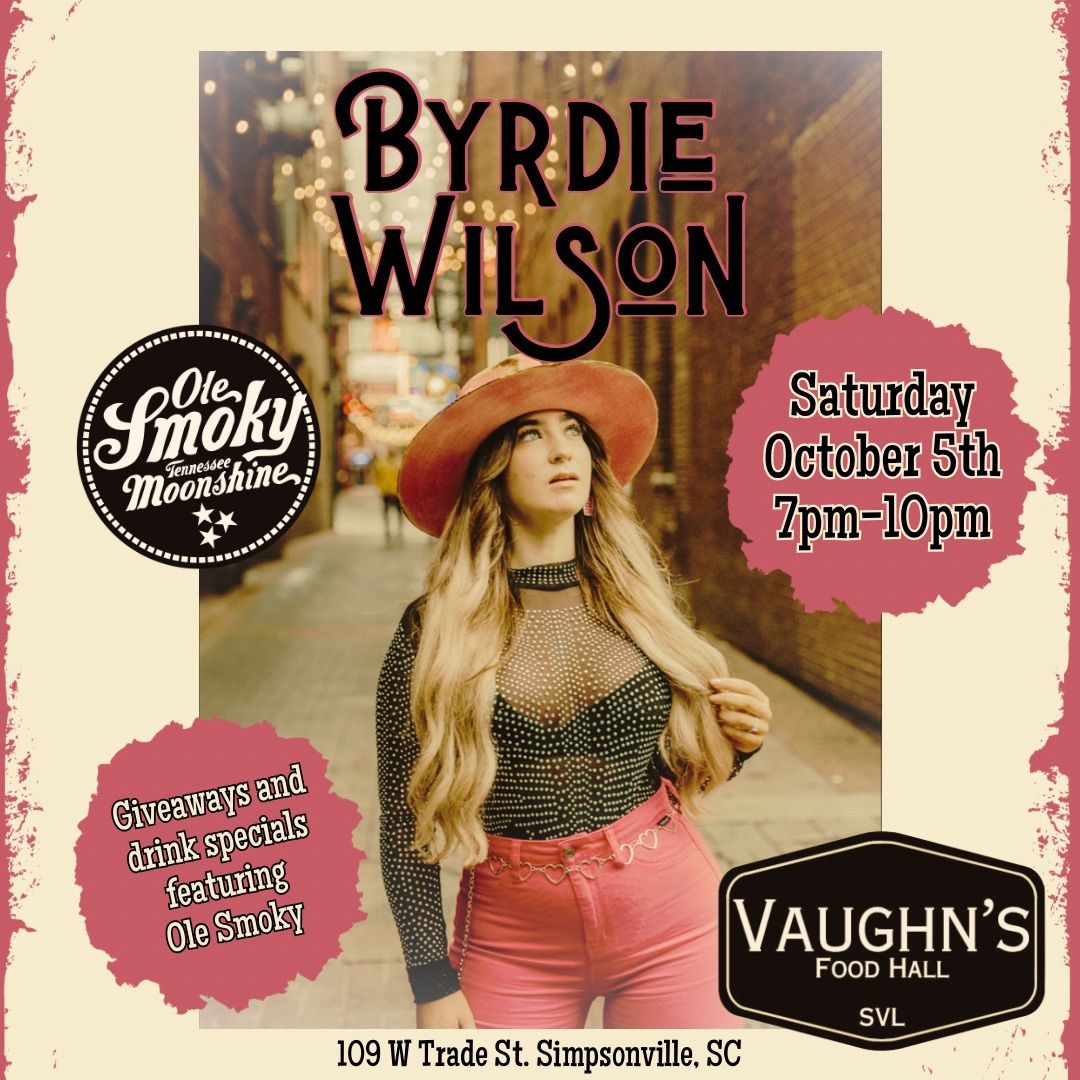 Live Music with Byrdie Wilson