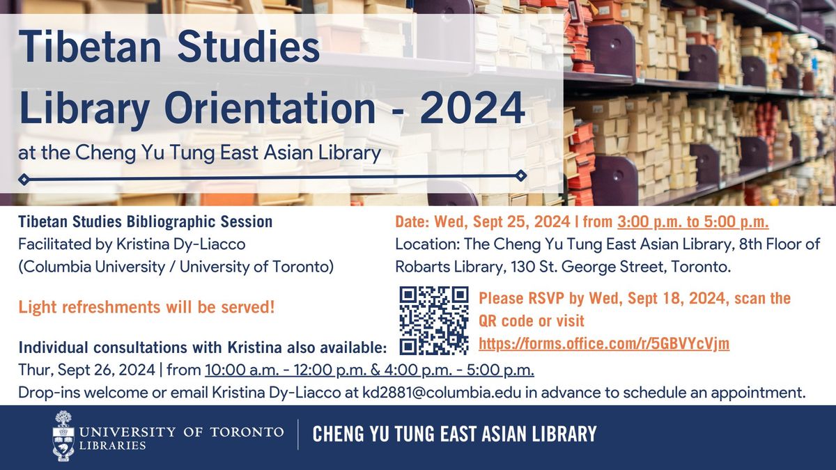 Tibetan Studies Library Orientation 2024