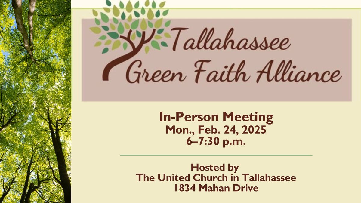 Tallahassee Green Faith Alliance In-Person Meeting