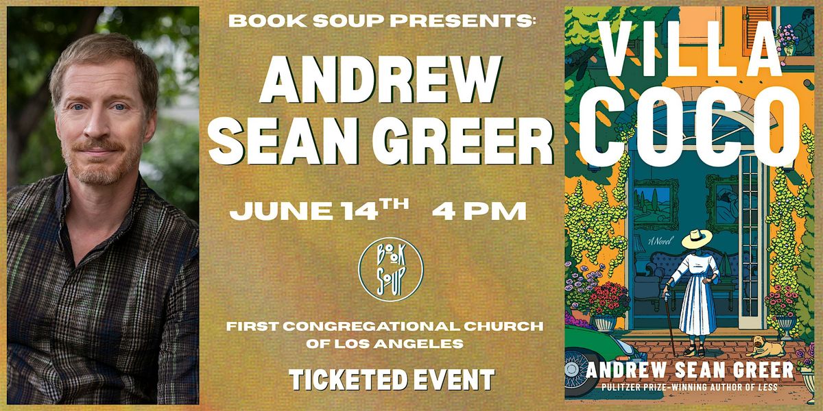 Andrew Sean Greer discusses & signs Villa Coco