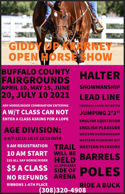 Giddy up open horse show, Buffalo County Fairgrounds, Kearney, 10 April