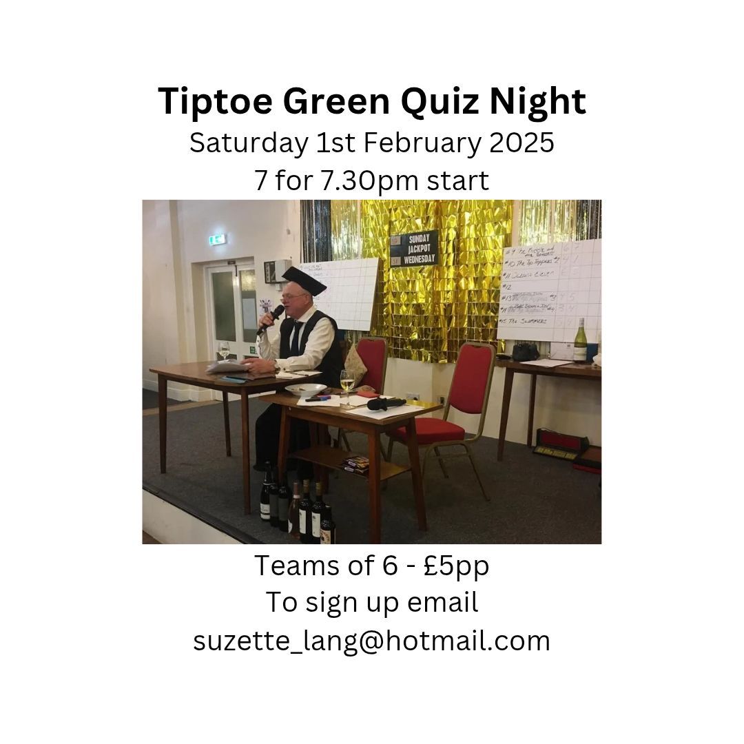 Tiptoe Green Annual Quiz Night