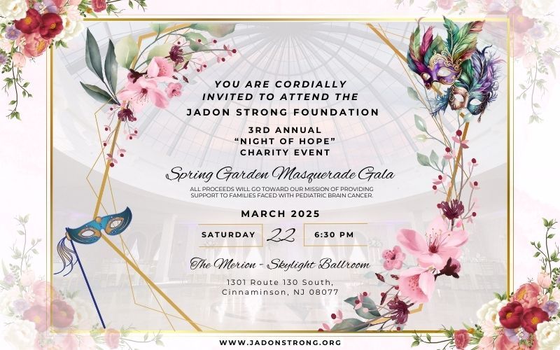 Masquerade Gala: Jadon Strong Foundation 3rd Annual "Night of Hope"