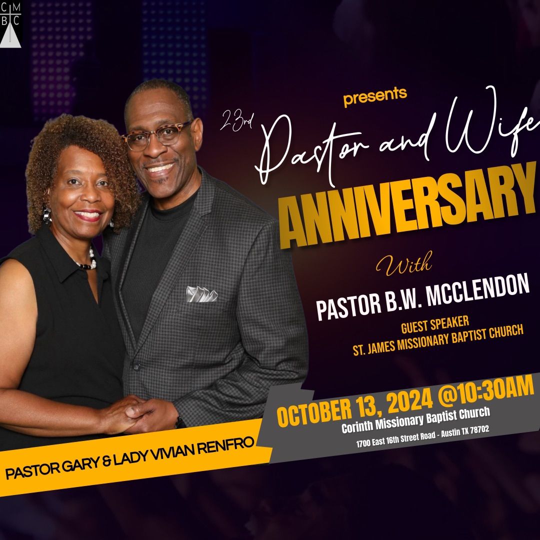 23rd Pastor and Wife Anniversary 