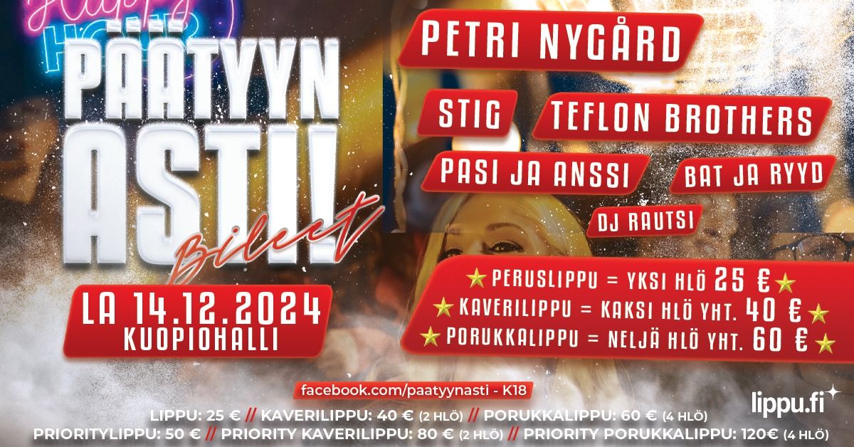 P\u00c4\u00c4TYYN ASTI! \/\/ LA 14.12.2024, Kuopio-Halli, Kuopio