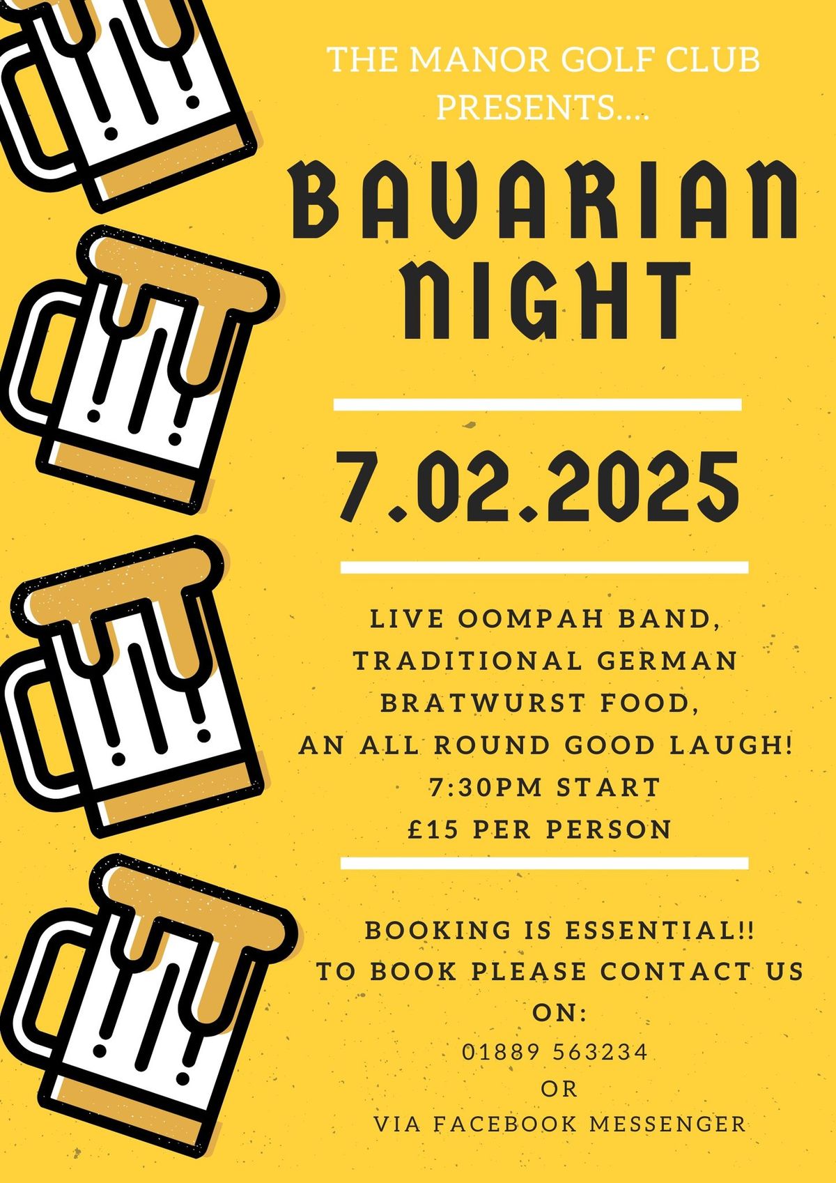 Our Bavarian Night is BACK!!