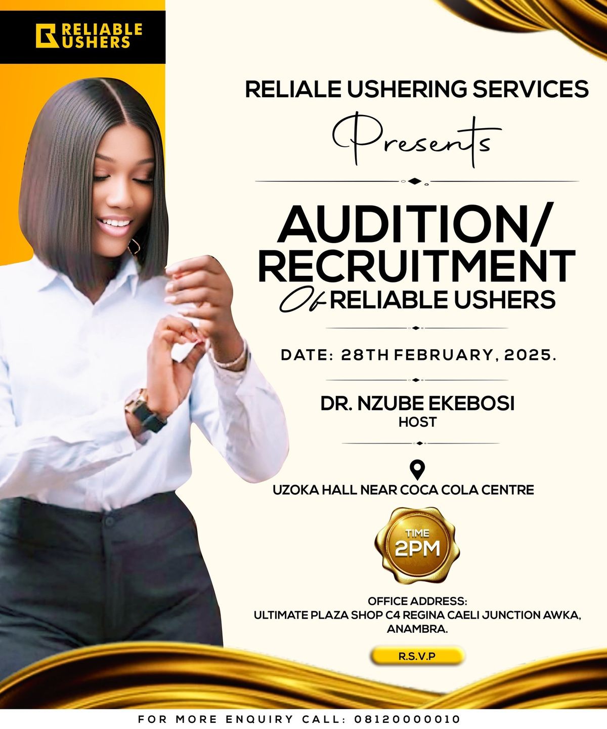 Ushering Services Audition & Recruitment