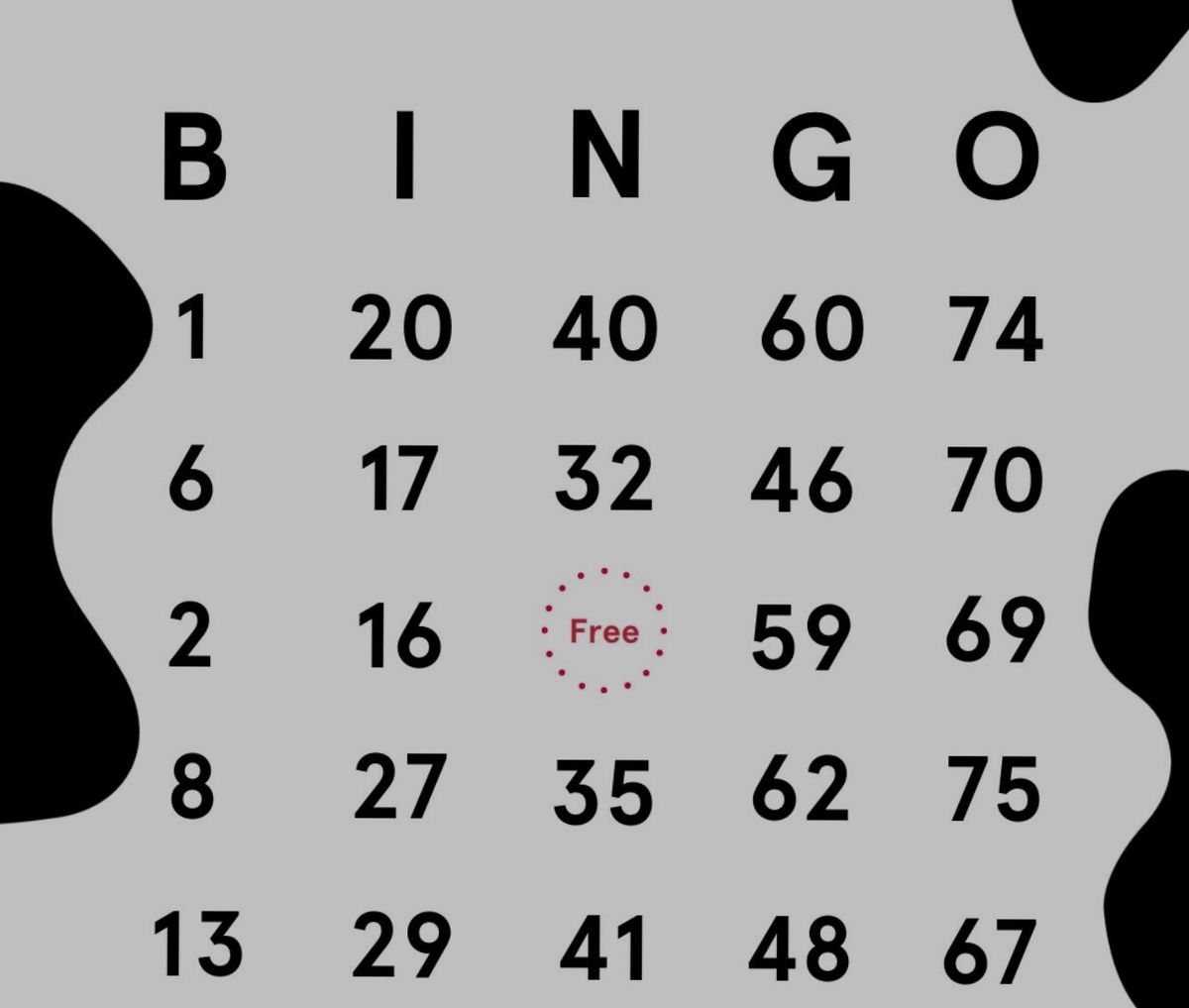 Family Fun Bingo(Tacoma)