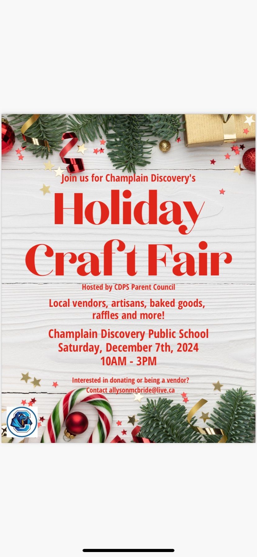 Champlain Discovery Holiday Craft Fair