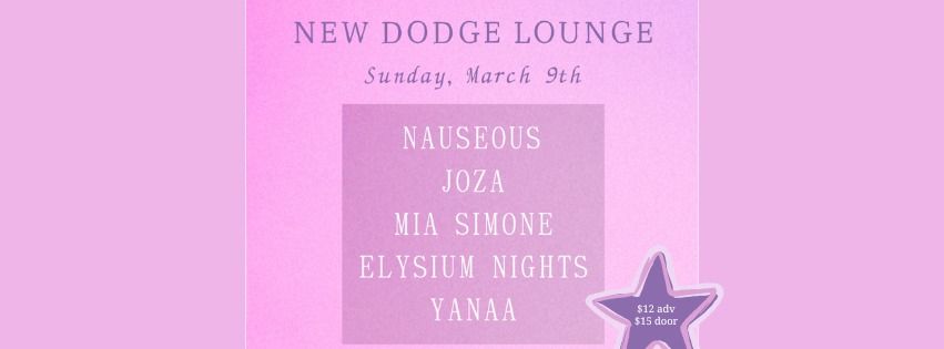 Elysium Nights wsg YANAA, Mia Simone, JOZA, and Nauseous