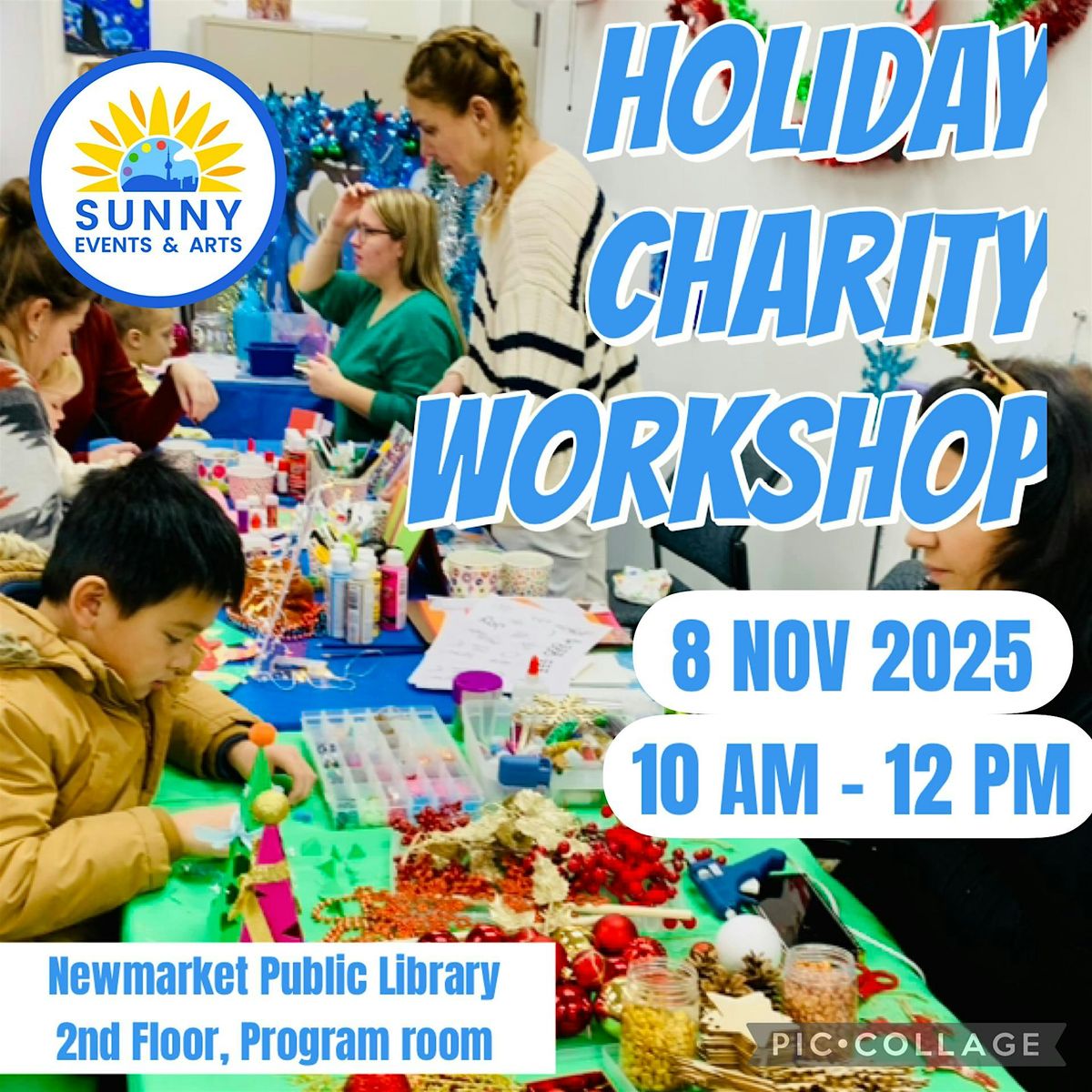 Holiday Charity Workshop for teens and adults