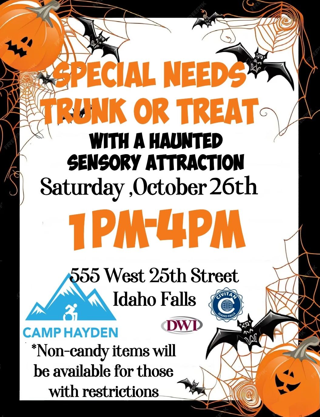 Spooky Special Needs Trunk or Treat with Haunted Sensory Attraction!