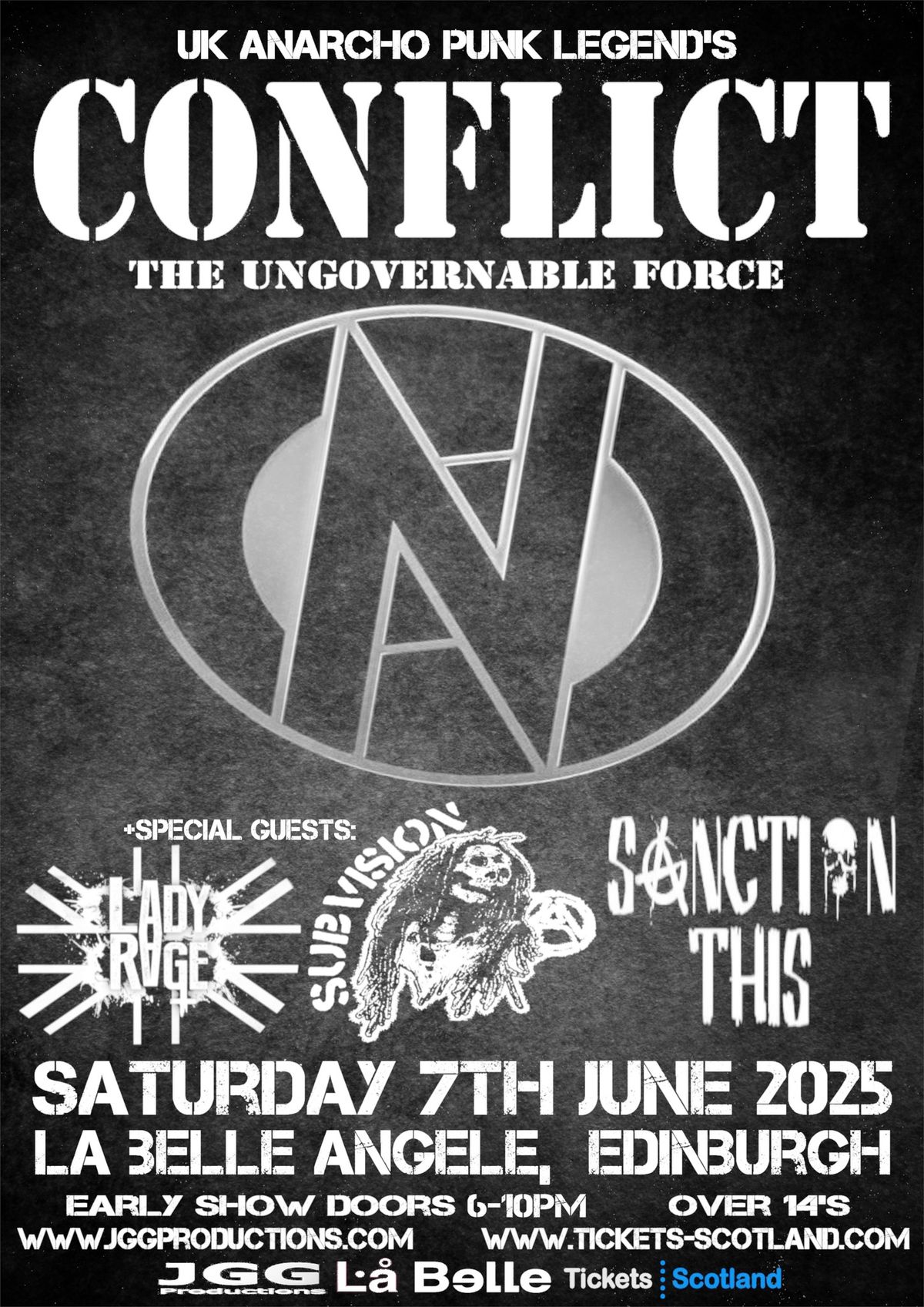 Conflict + Lady Rage, Subvision, Sanction This  @ La Belle Angele, Edinburgh