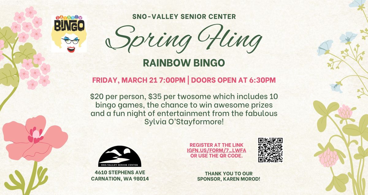 Spring Fling Rainbow Bingo