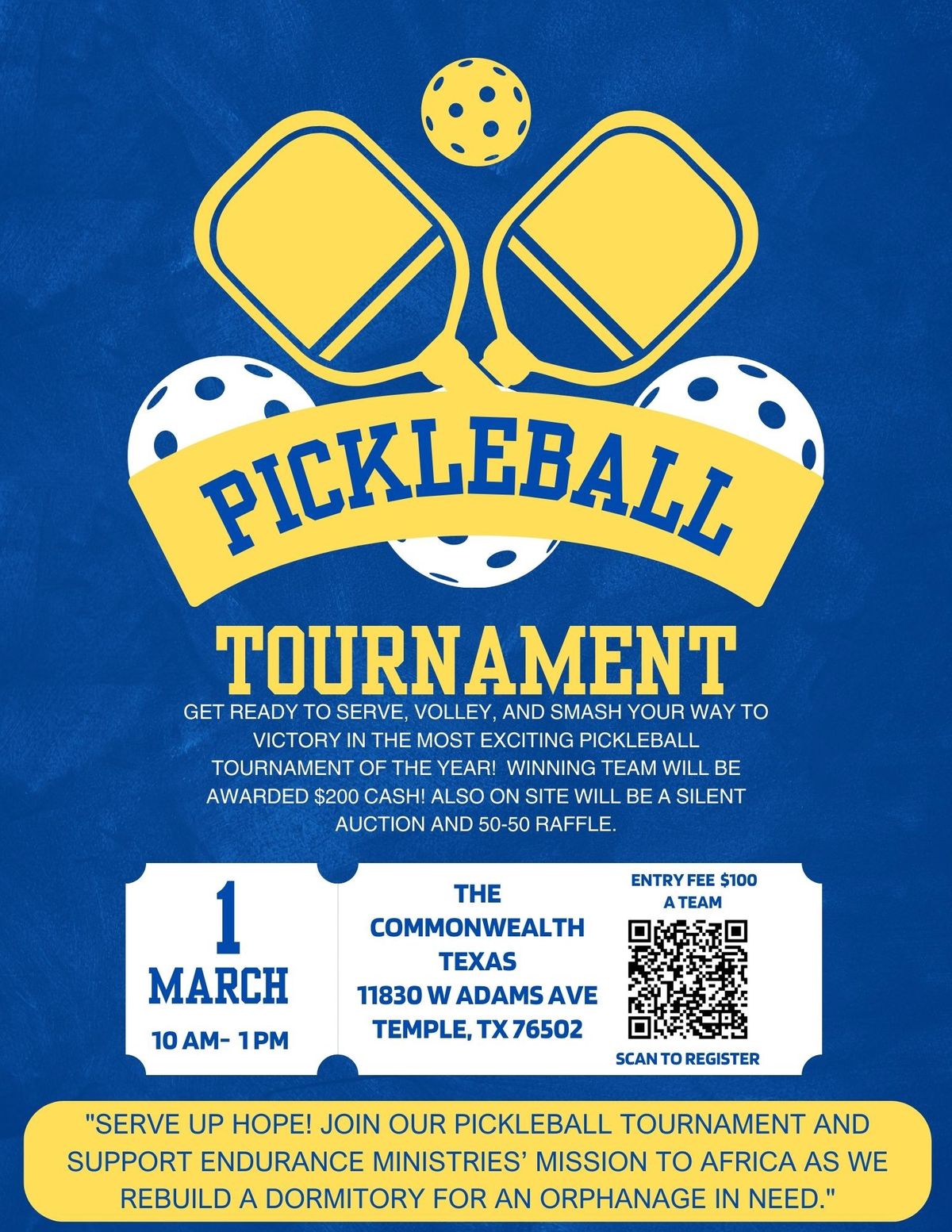 Pickleball Tournament Fundraiser