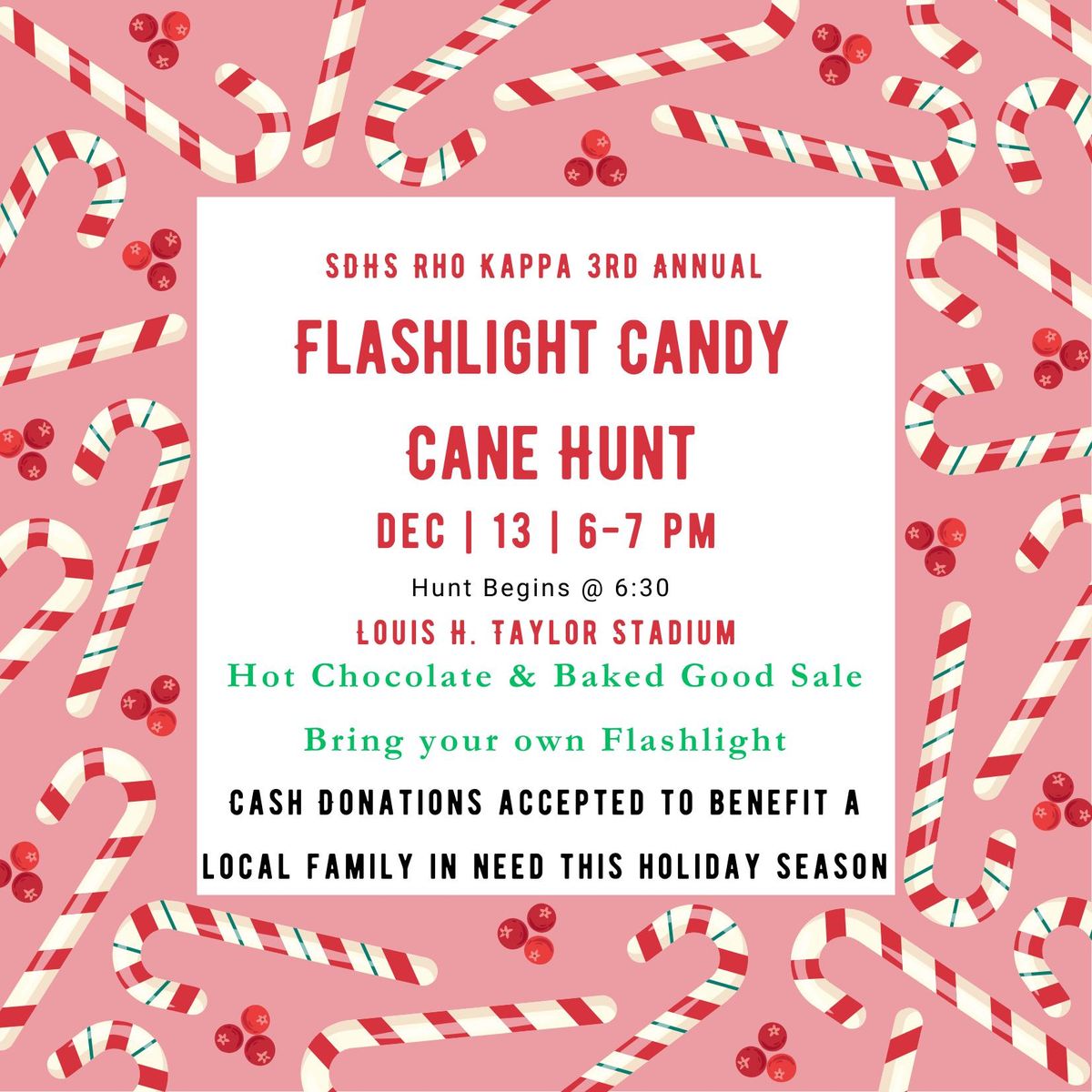 Flashlight Candy Cane Hunt