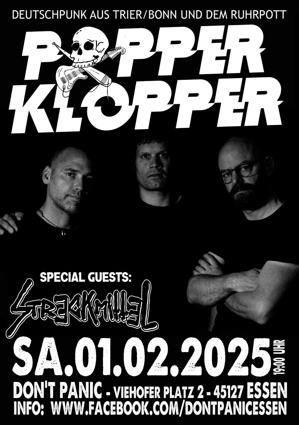 Popperklopper (Deutschpunk aus Trier\/Bonn) + Streckmittel (Punkrock aus dem Ruhrpott)