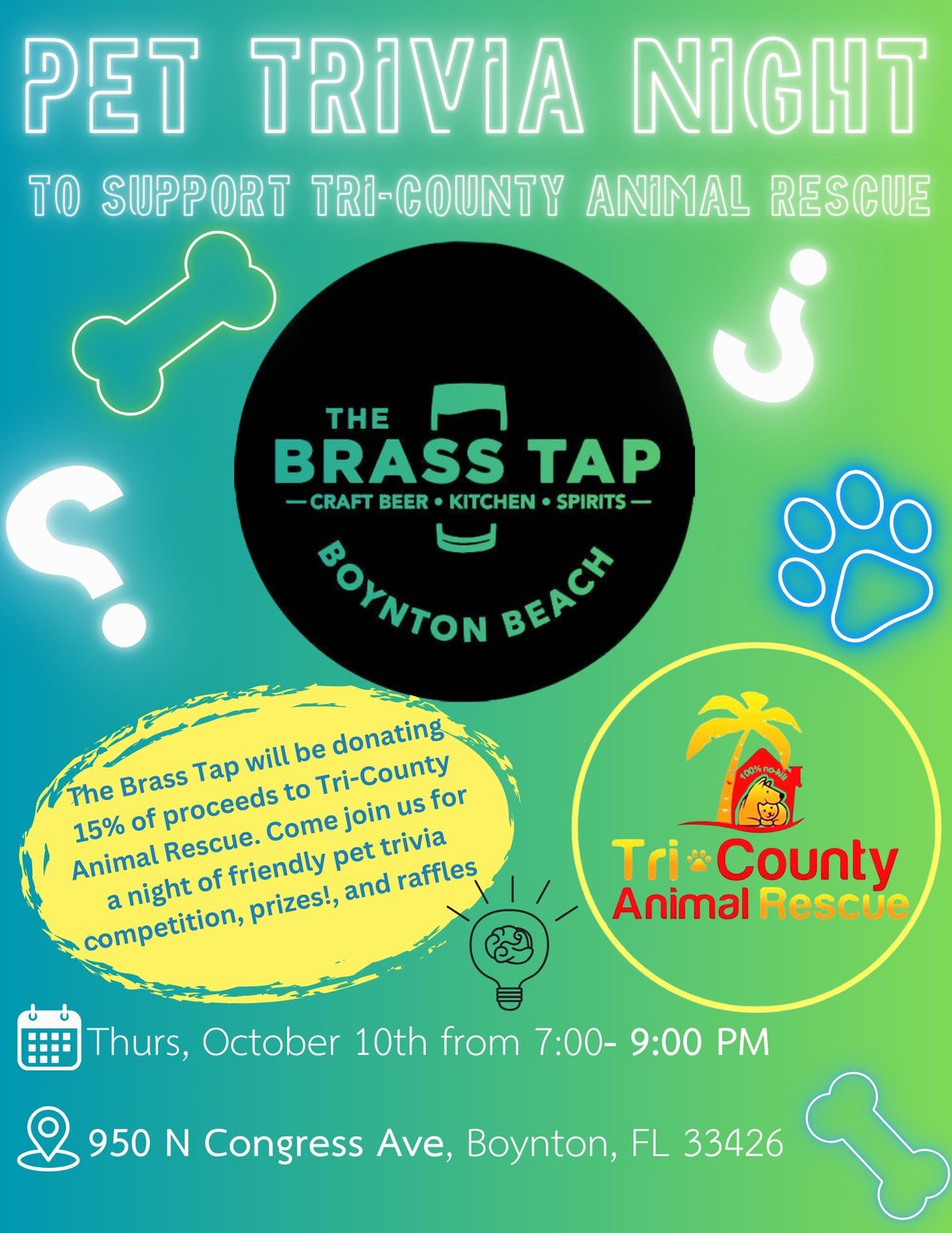 Pet Trivia Night at Brass Tap