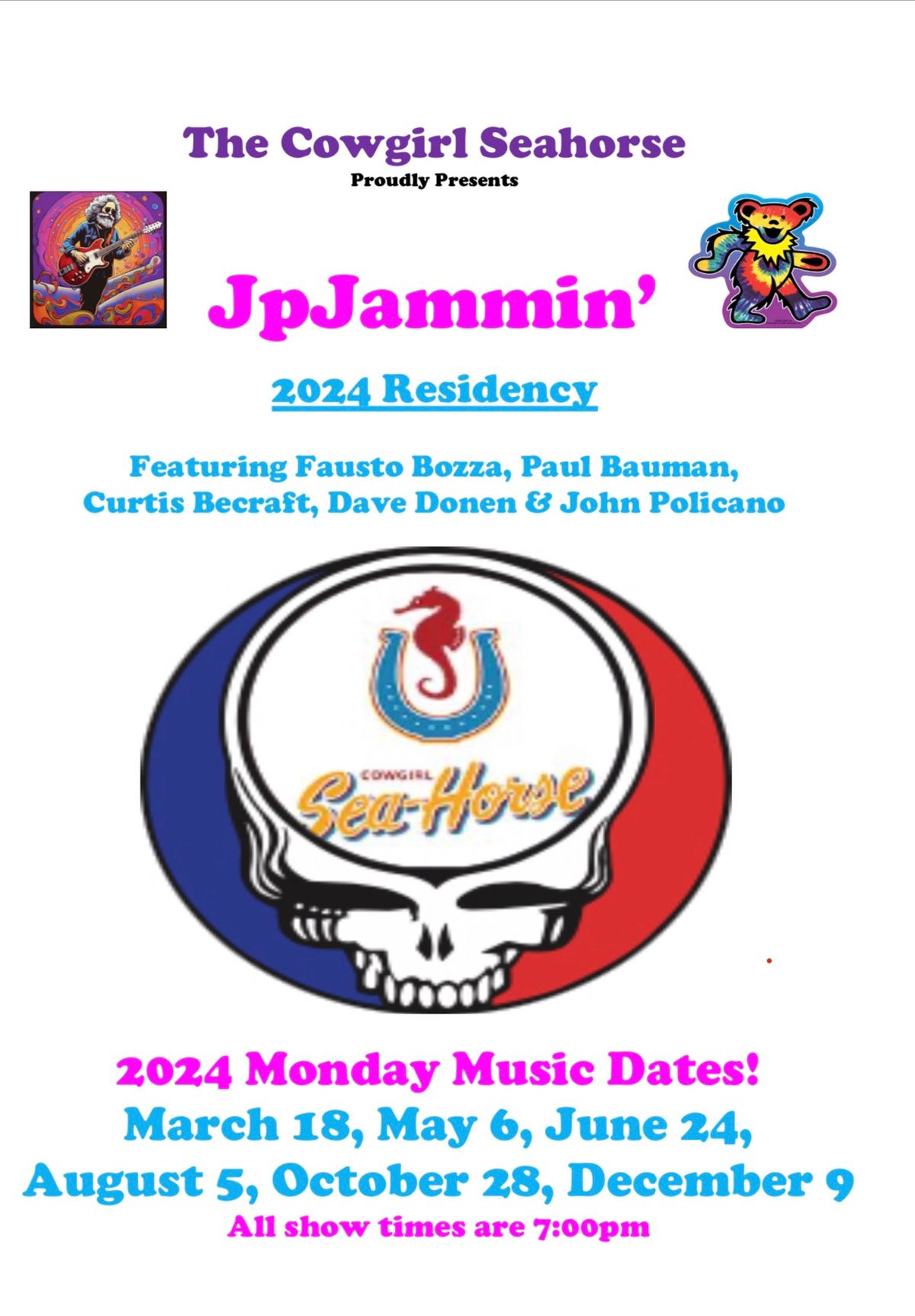 JpJammin\u2019 Rocks The Cowgirl Seahorse - 2024 Residency!