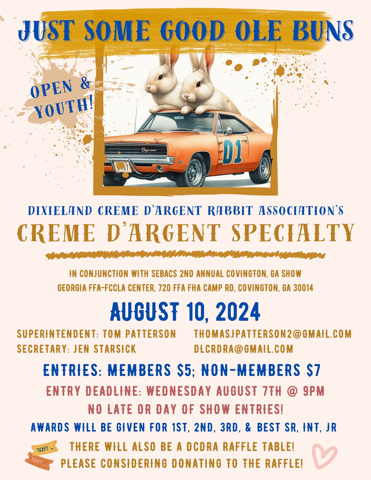 "Some good ole buns"  Creme d'Argent Specialty Show 