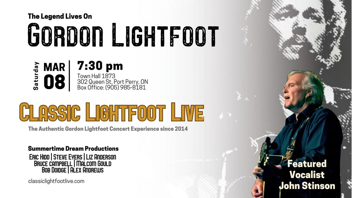 Classic Lightfoot Live, Port Perry ON