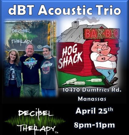 Decibel Therapy Trio\u2019s Rockin\u2019 Debut @ The Hog Shack!!