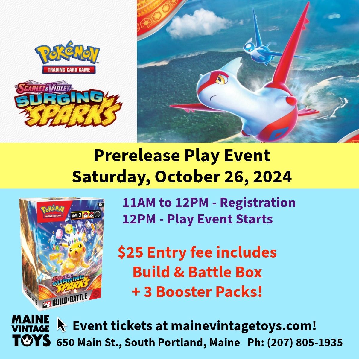 Pok\u00e9mon Surging Sparks Prerelease Play Event