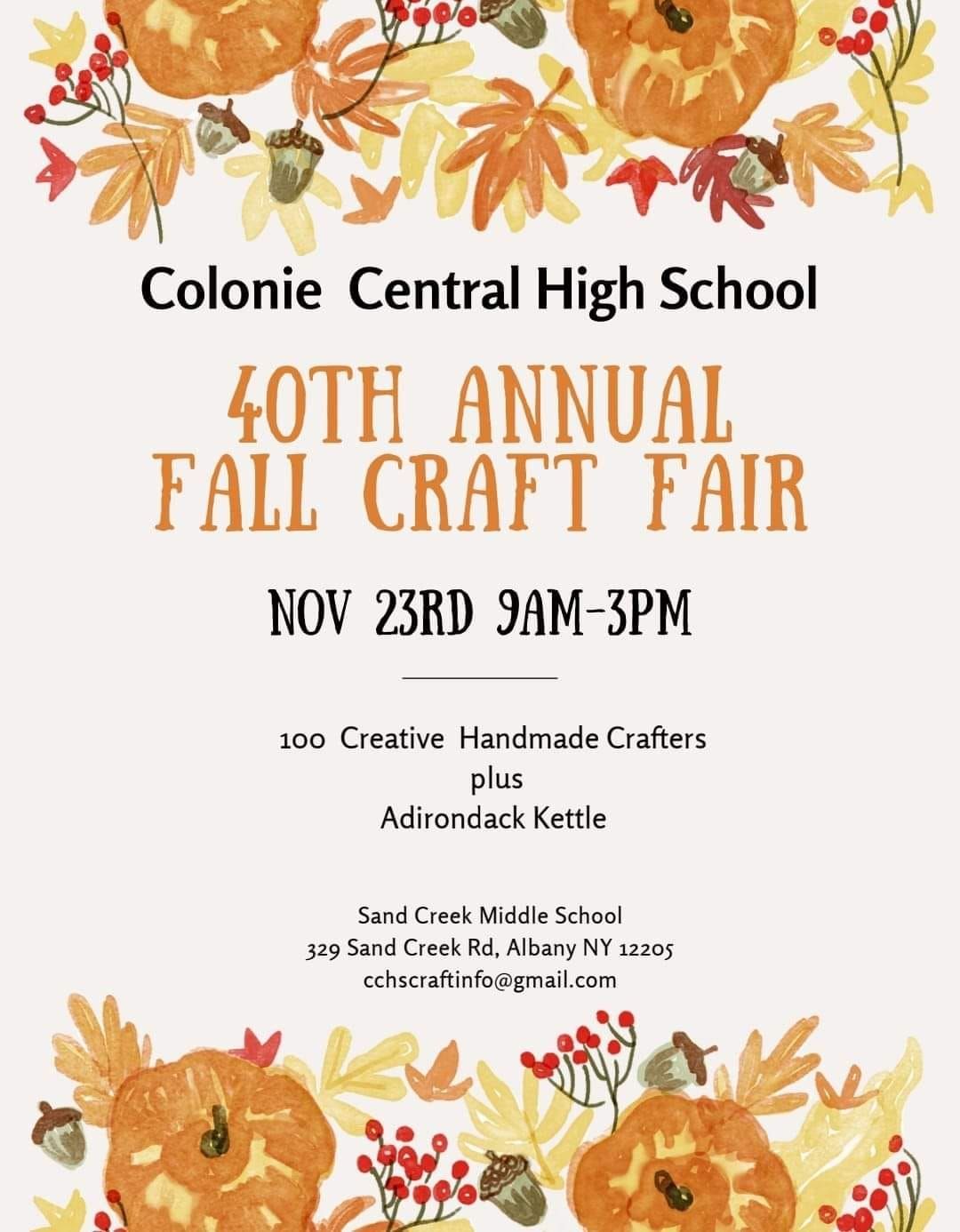 Colonie Central High School 40th Annual Craft Fair